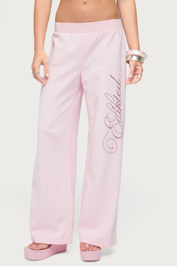 Edikted Studio Rhinestone Sweatpants