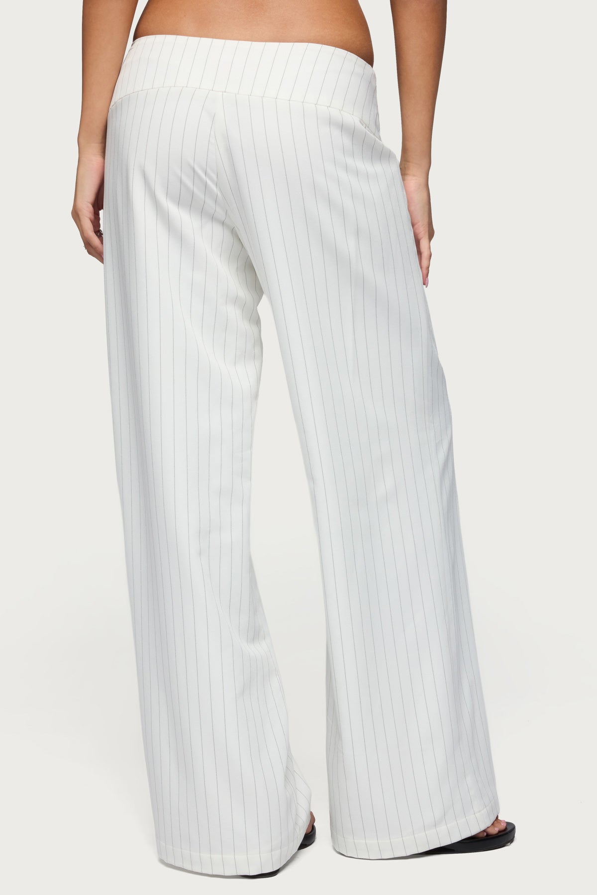 Parker Pinstripe Tie Belt Pants