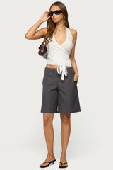 Renee Knit Wrap Halter Top