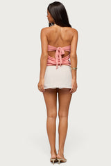 Lanah Back Cutout Strapless Top