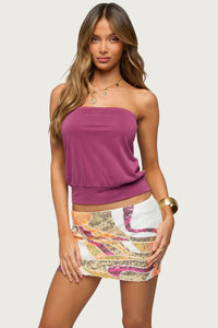 Lanah Back Cutout Strapless Top