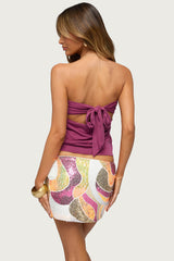 Lanah Back Cutout Strapless Top