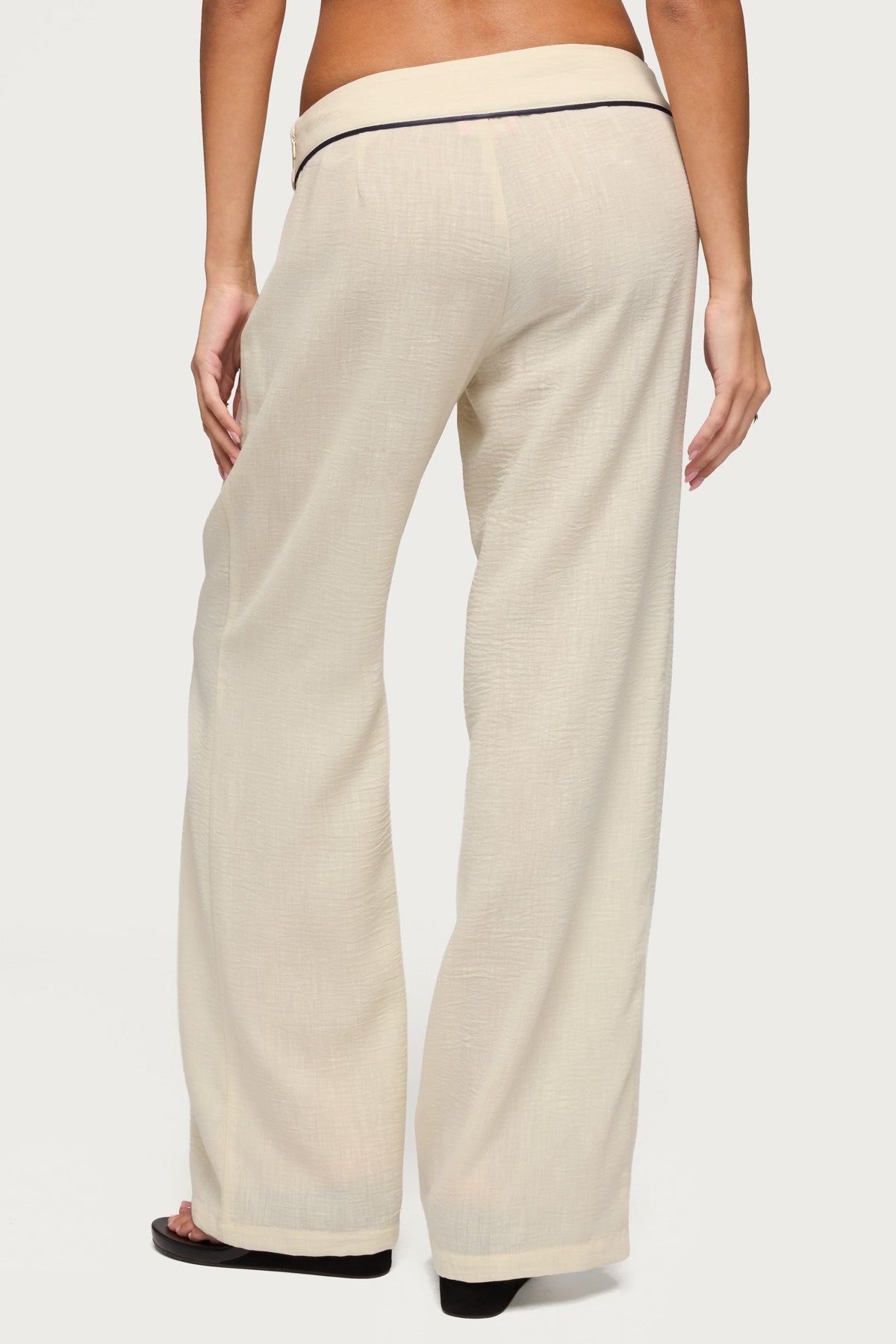 Dorine Contrast Woven Pants