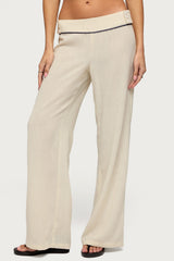 Dorine Contrast Woven Pants