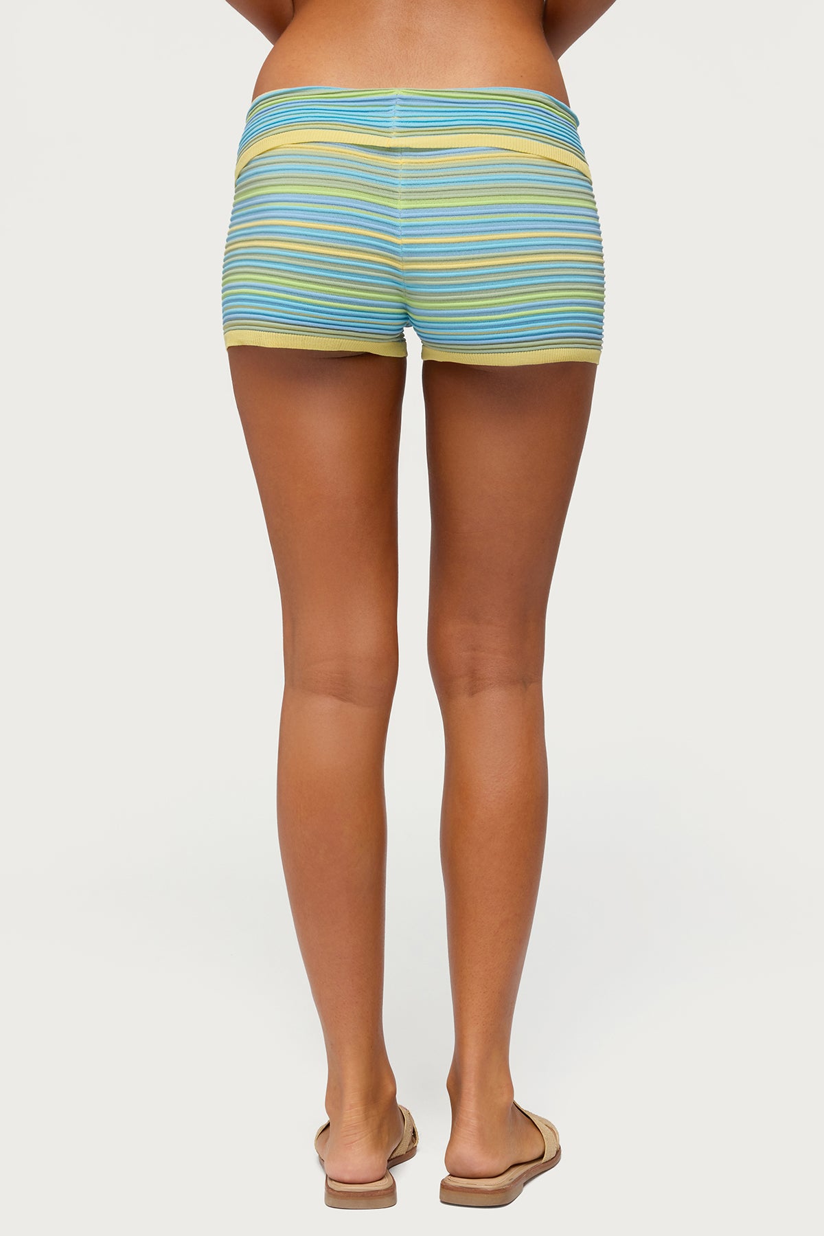 Eisley Striped Foldover Knit Shorts