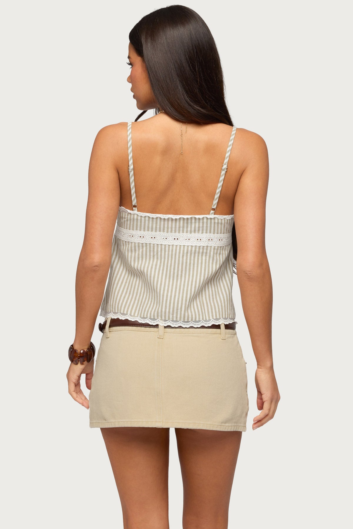 Elodie Lacey Striped Tank Top