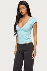 Penelopy Overlap V Neck T Shirt