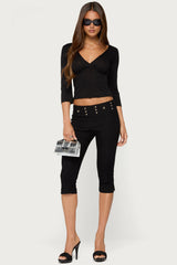 Meeva Grommet Capri Pants