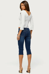 Fifer Low Rise Capri Jeans