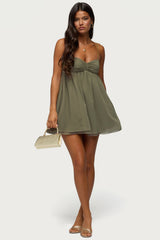 Ariellah Chiffon Babydoll Mini Dress
