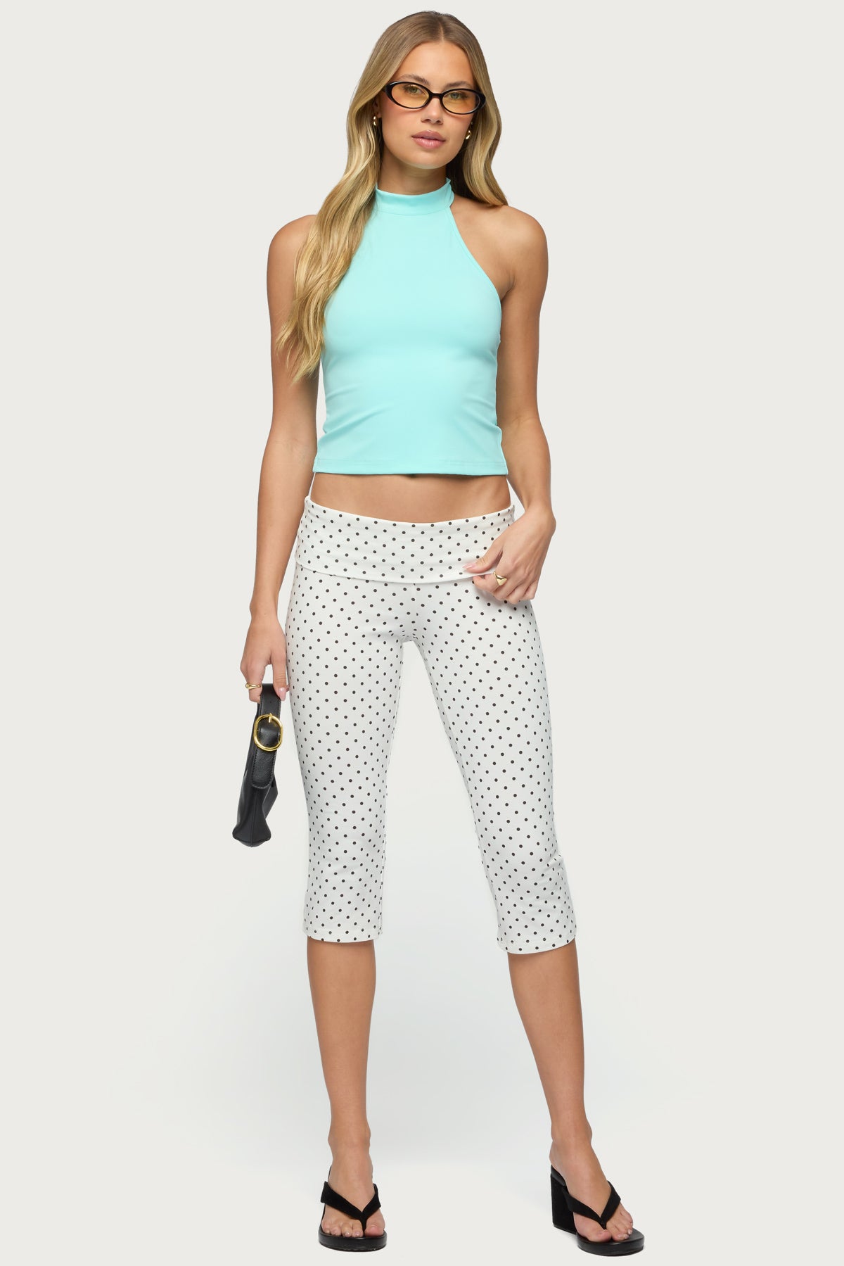 Ikara Backless High Neck Halter Top