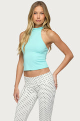 Ikara Backless High Neck Halter Top