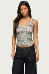 Edikted Girly Ribbed Tank Top
