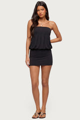 Alannah Backless Strapless Mini Dress