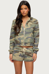 Camo Girl Zip Up Hoodie
