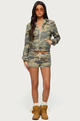Camo Girl Zip Up Hoodie