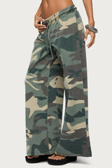 Allen Camo Wide Leg Sweatpants