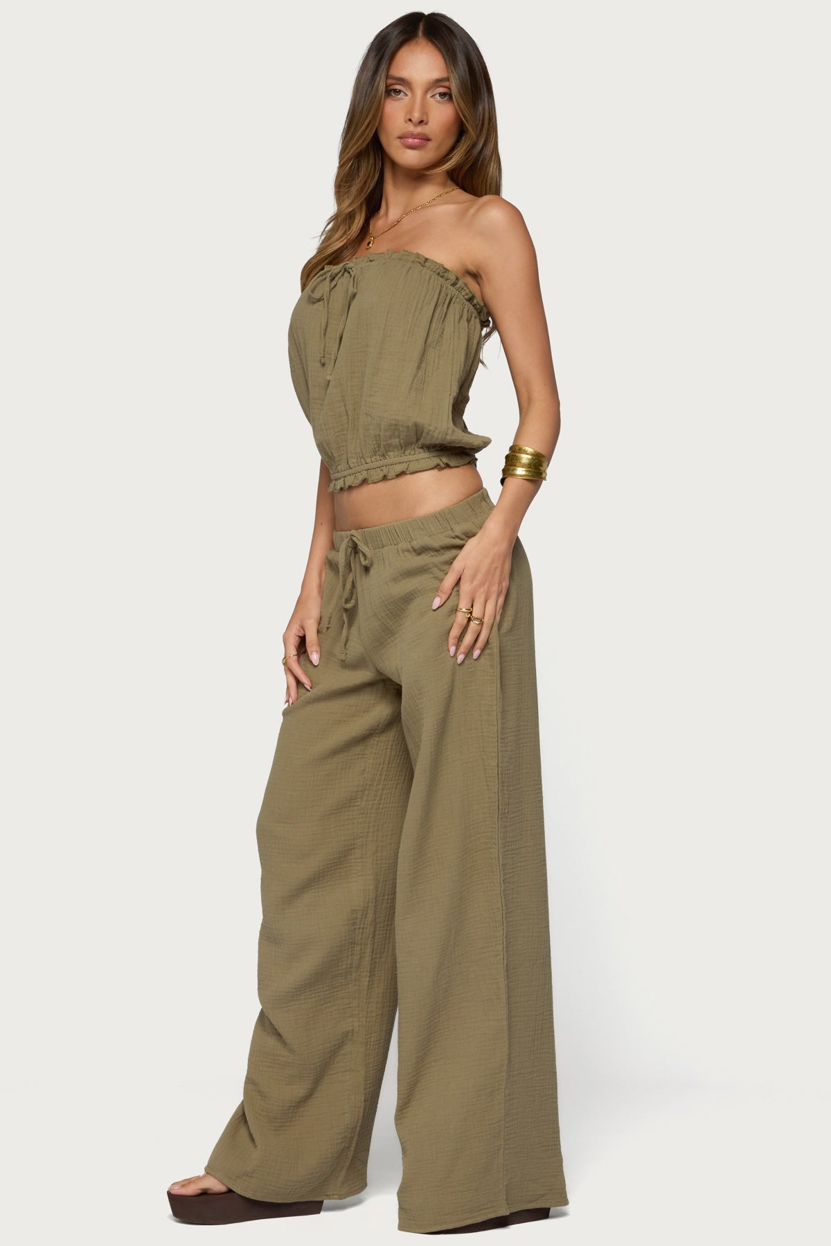 Viktoria Strapless Gauze Bubble Top