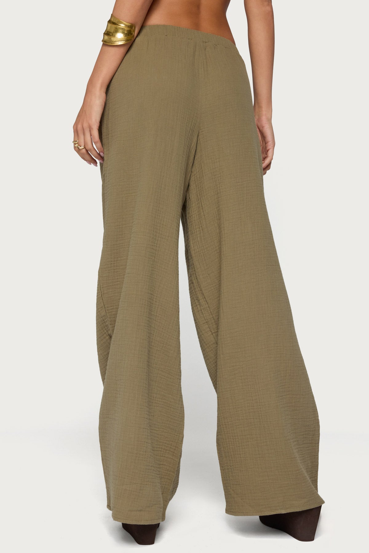 Viktoria Wide Leg Gauze Pants
