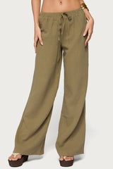 Viktoria Wide Leg Gauze Pants