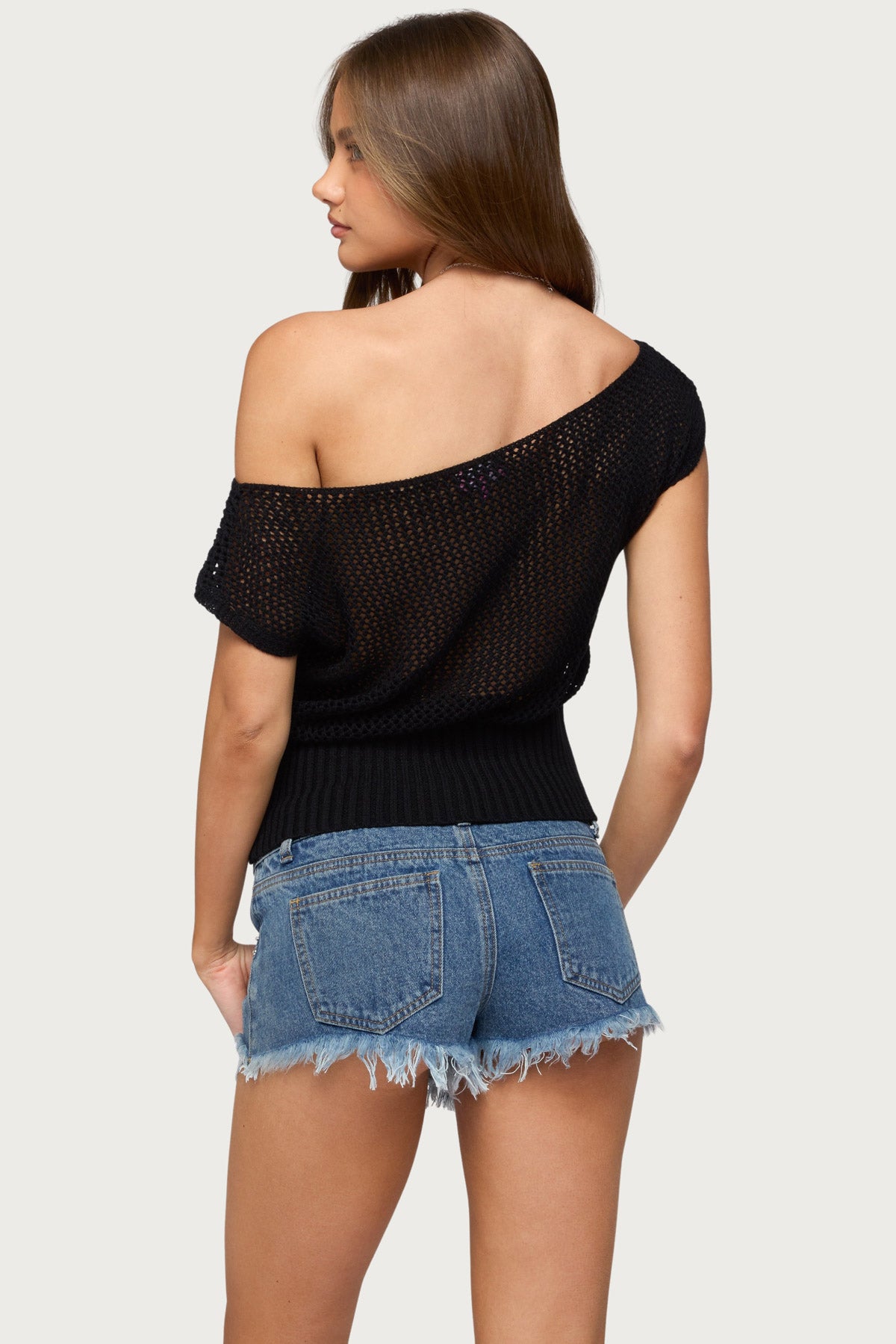 Cyra Floral Knit Off Shoulder Top