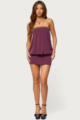 Tali Grommet Strapless Mini Dress