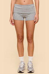 Audrea Ribbed Foldover Biker Shorts