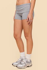 Audrea Ribbed Foldover Biker Shorts