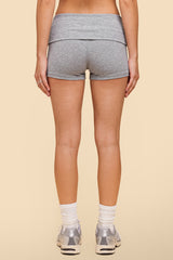 Audrea Ribbed Foldover Biker Shorts