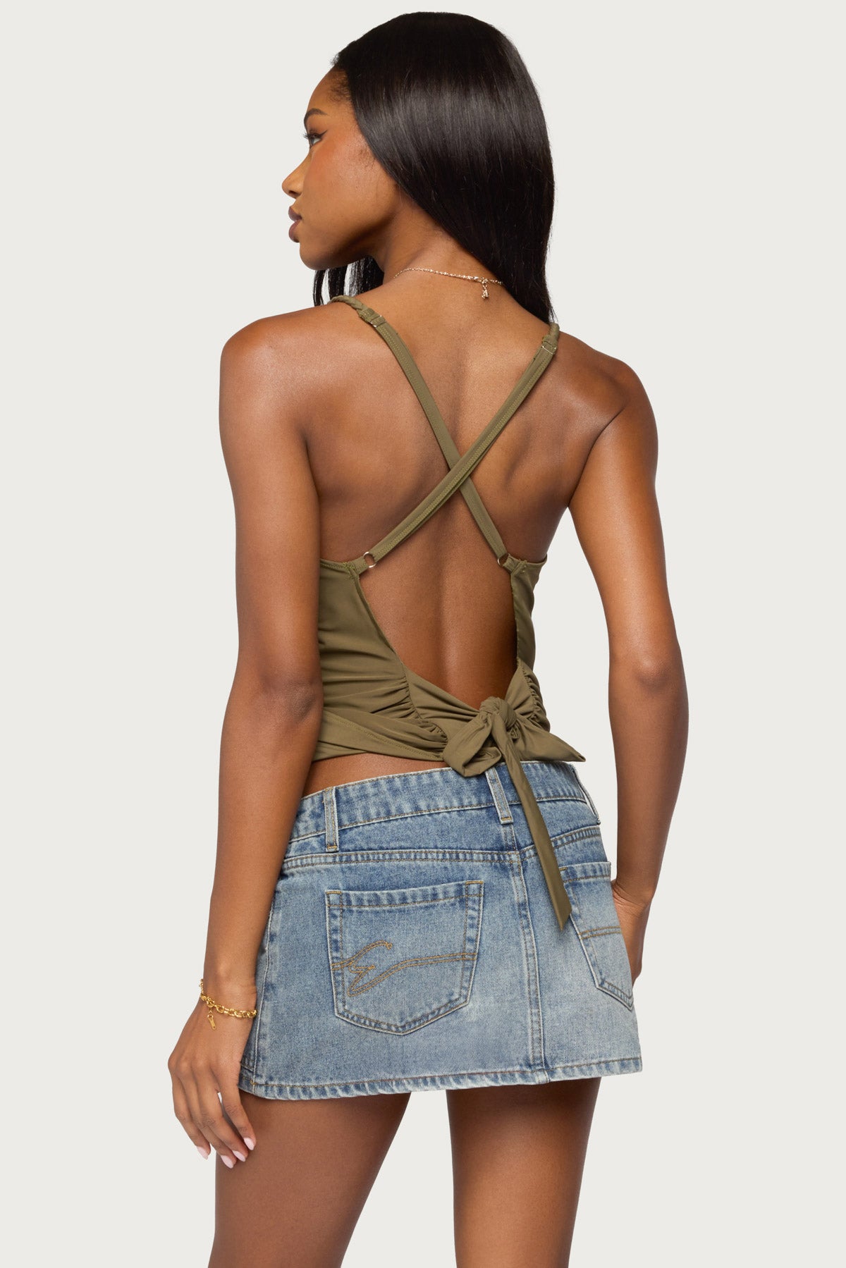 Tippie Backless Cowl Neck Top