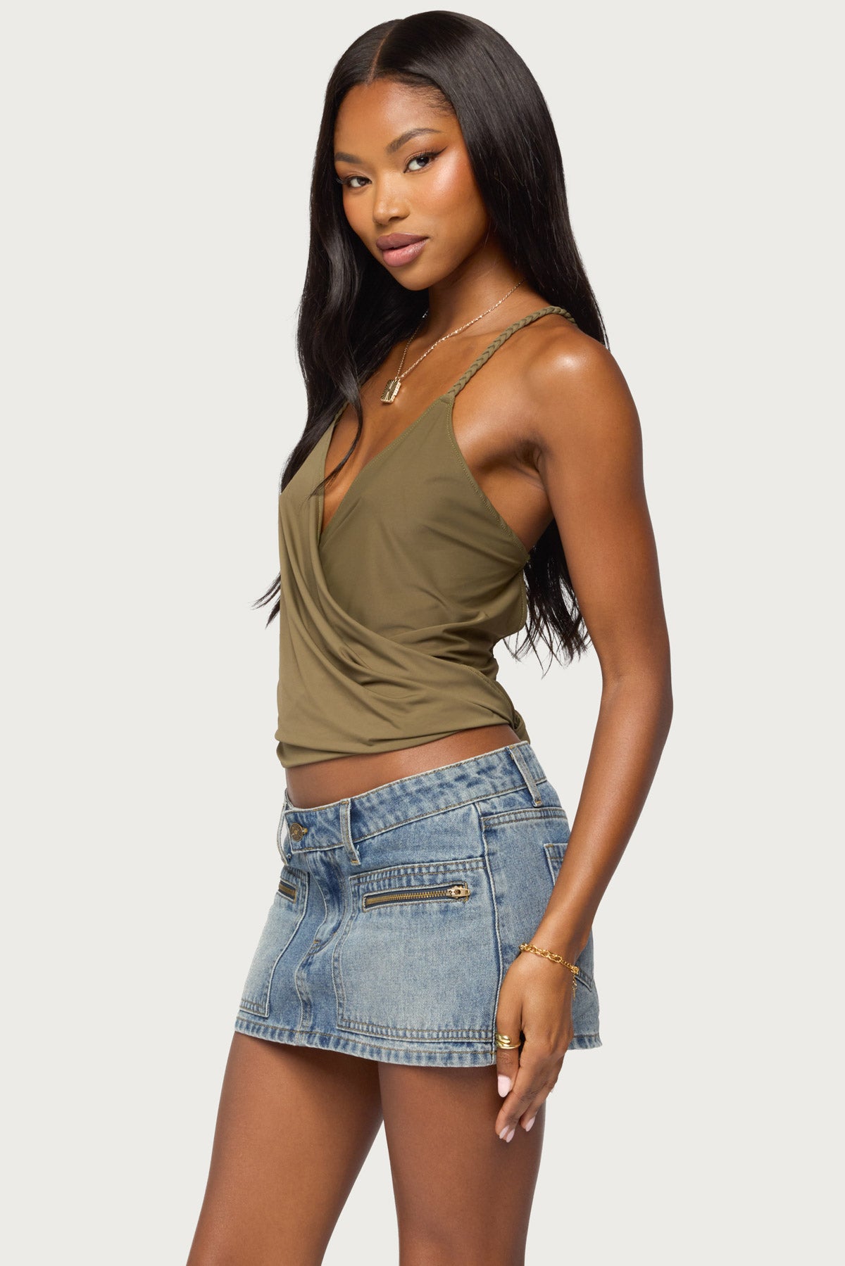 Tippie Backless Cowl Neck Top