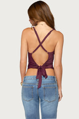 Tippie Backless Cowl Neck Top