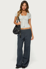 Malka Two Piece Tie Front Top