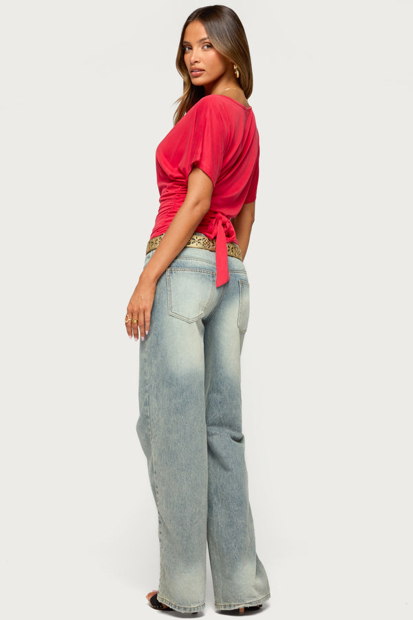 Maevie Ruched Waist Top