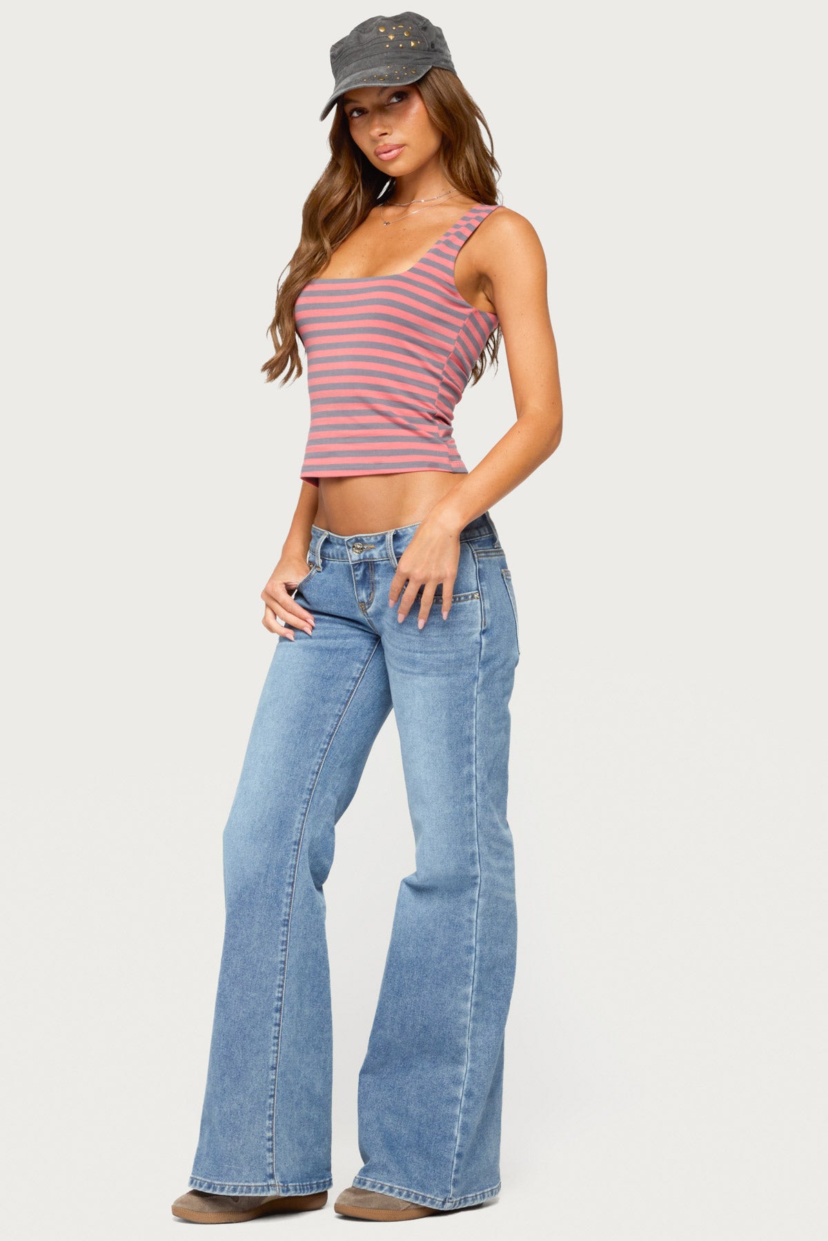 Girla Low Rise Wide Leg Jeans