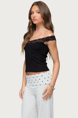 Freyah Lacey Off Shoulder Top