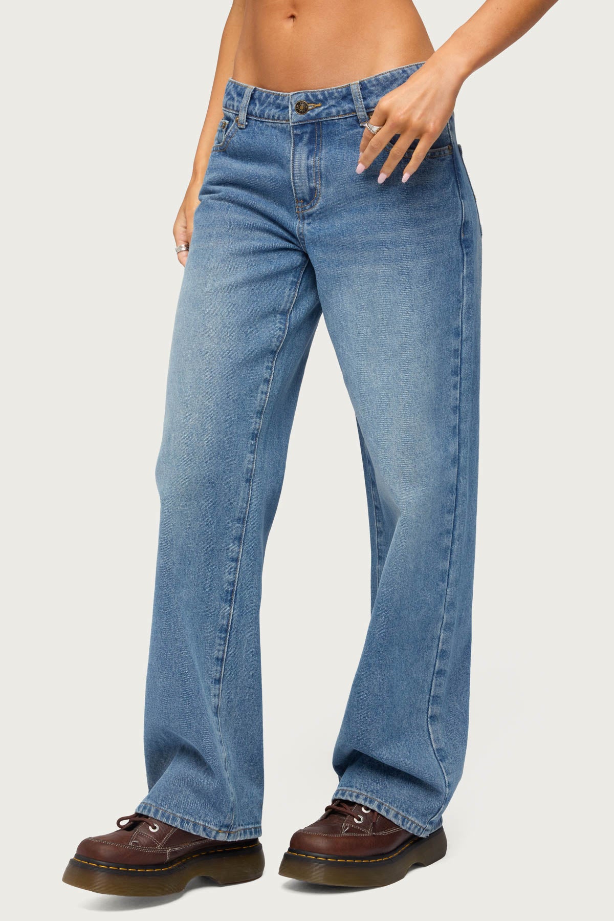Breslin Low Rise Straight Leg Jeans