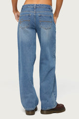 Breslin Low Rise Straight Leg Jeans