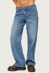 Breslin Low Rise Straight Leg Jeans
