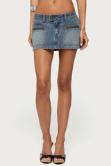 Verena Zip Pocket Micro Skort