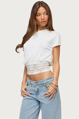 Michy Off Shoulder Lacey Top