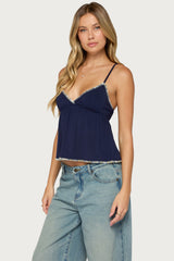 Grazi Contrast Stitch Babydoll Tank Top