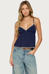 Grazi Contrast Stitch Babydoll Tank Top