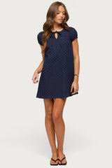 Mariella Lacey Eyelet Mini Dress