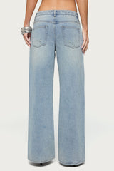 Ella Distressed Low Rise Baggy Jeans