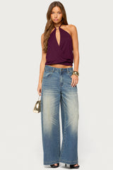 Metta Ring Cutout Halter Top