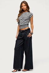 Kittie Striped Off Shoulder Top