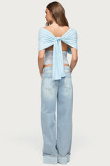 Eloria Lacey Flutter Tie Top