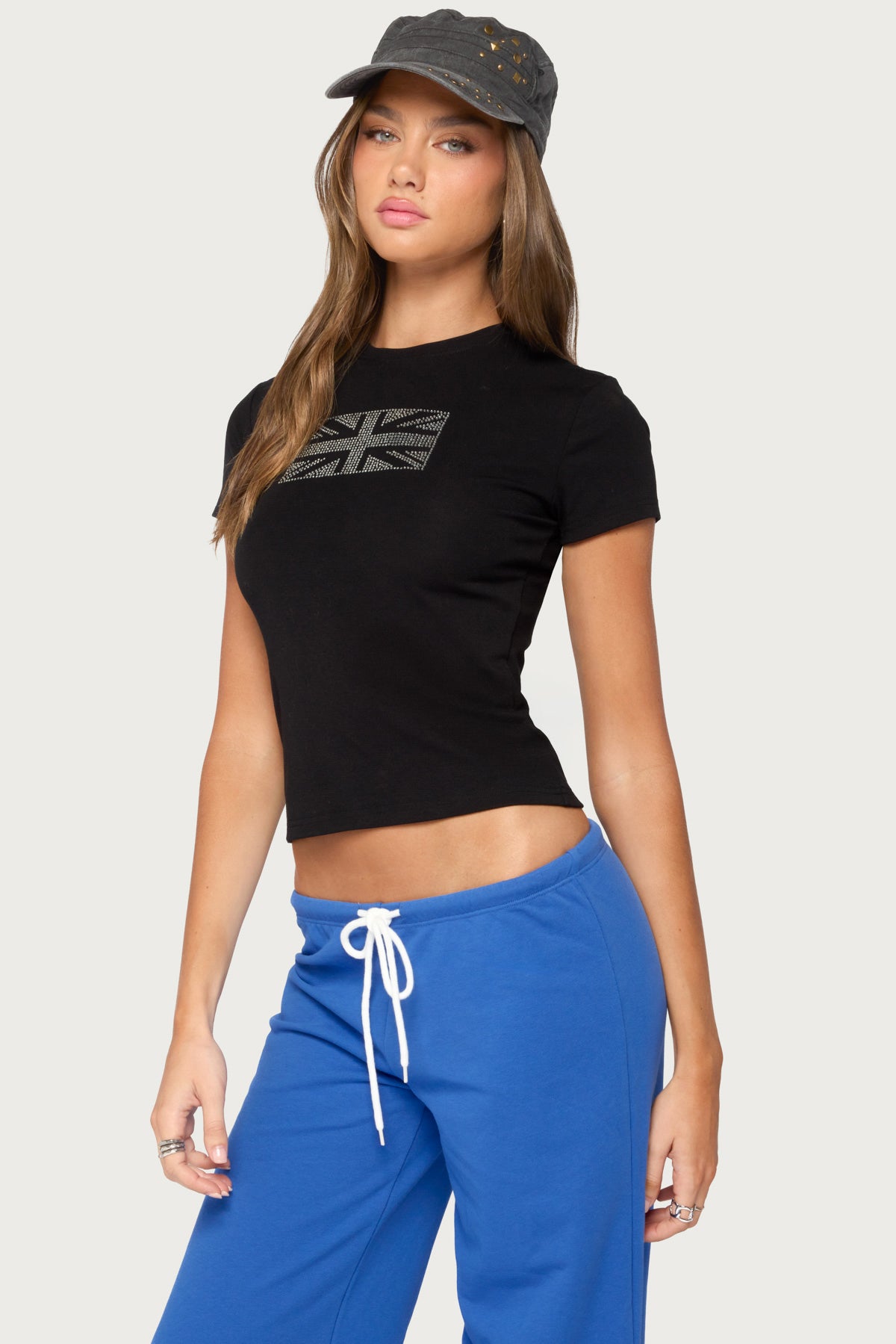 UK Girl Rhinestone T Shirt