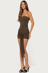 Natcha Strapless Mesh Corset Dress